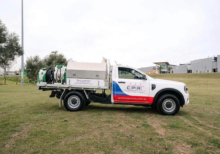 CPR Pest Management ute on a rural property